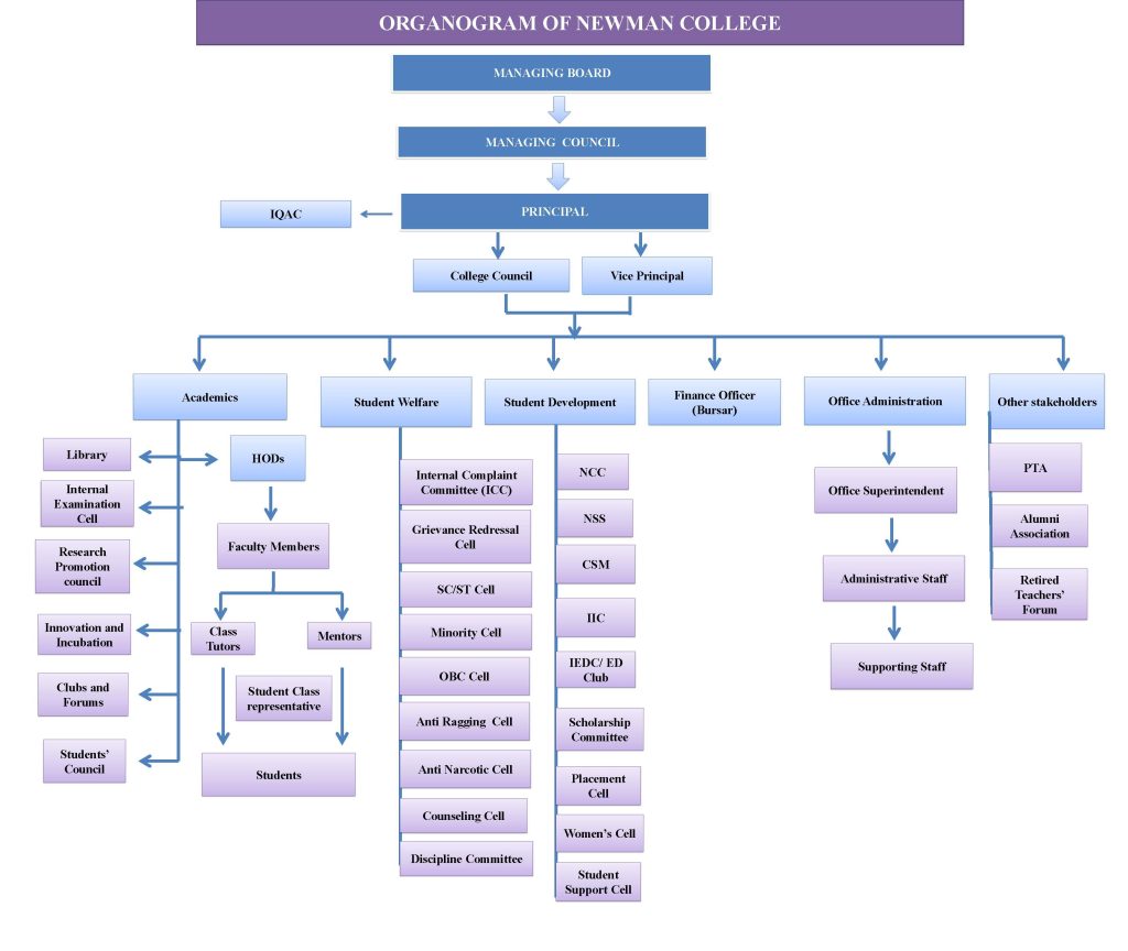 Organogram | Newman College, Thodupuzha